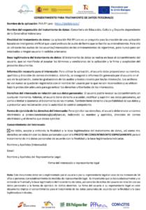 Consentimiento para la
participación